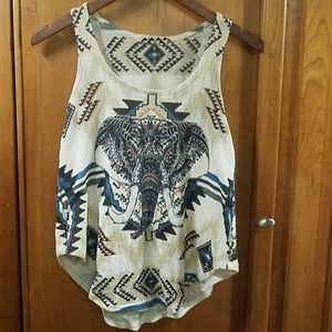 Elephant boho style tank